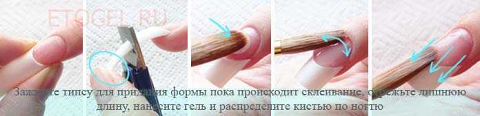 Наращивание ногтей на типсы пошаговая инструкция
