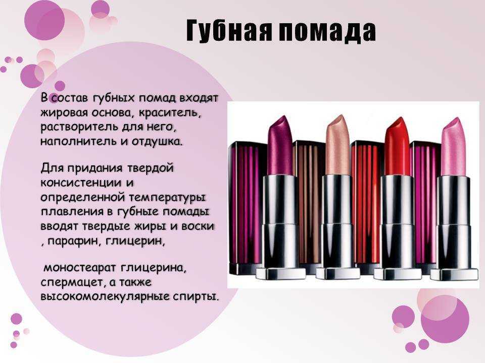 Из чего делают помаду для губ - состав