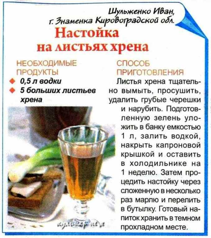Хрен для потенции мужчин: рецепты с медом, на молоке и настойка на водке