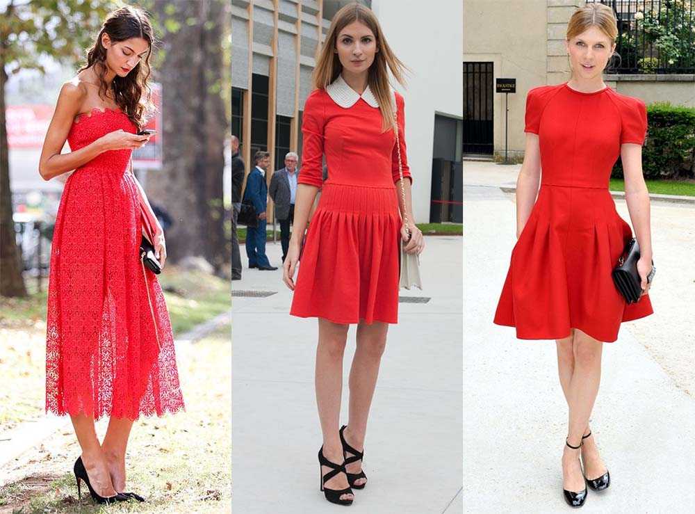 С чем носить красное платье? с какой обувью носить красное платье? какие аксессуары подходят под красное платье?