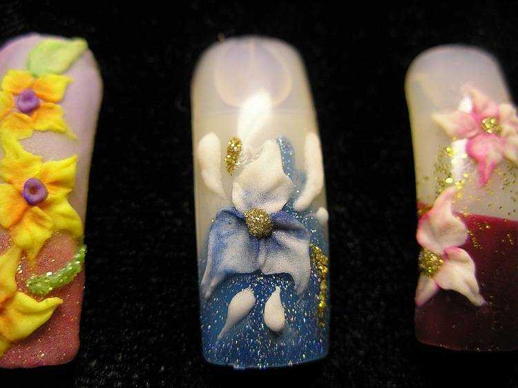 Акриловая лепка на ногтях гелем: дизайн, фото