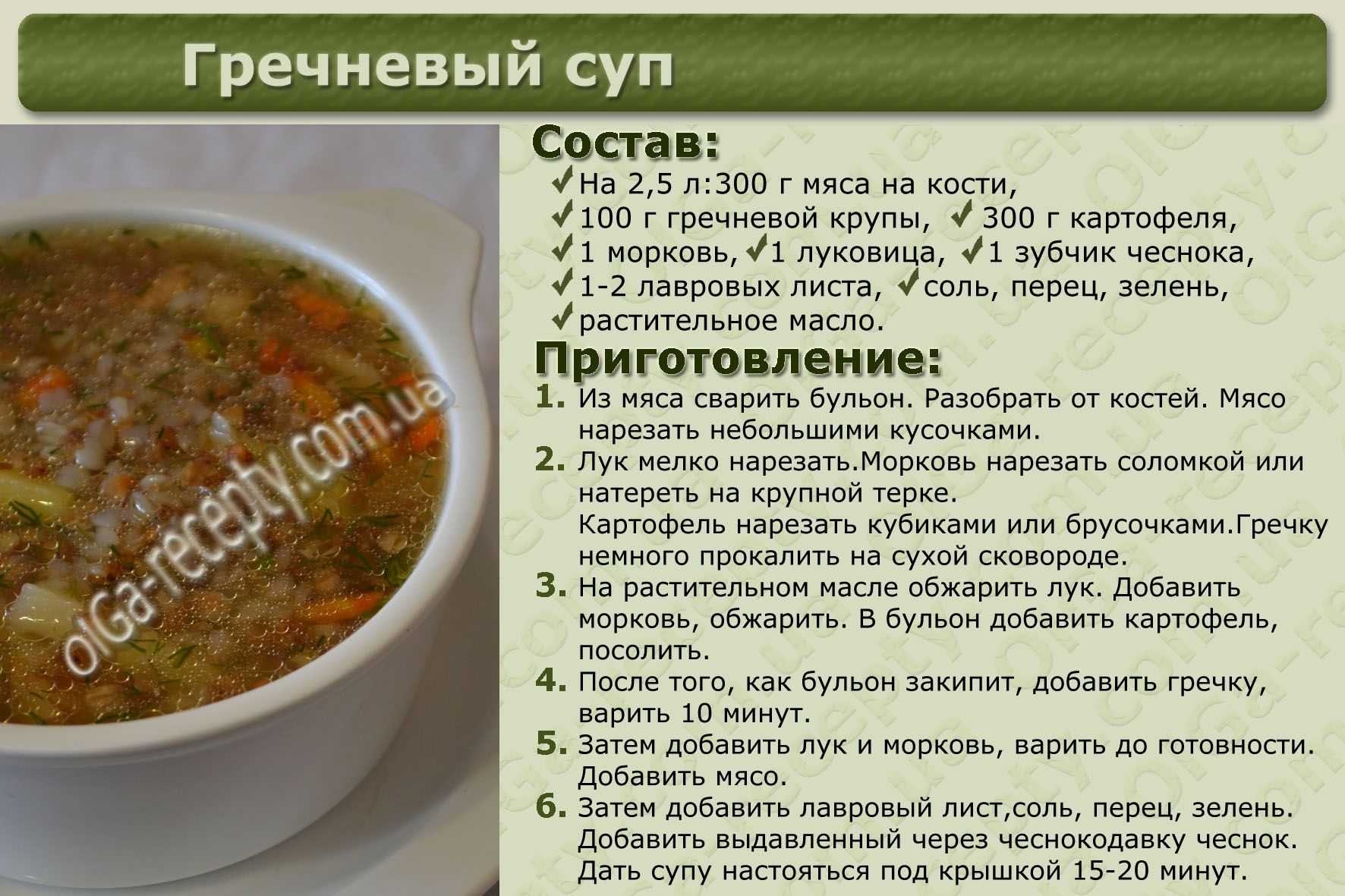 Рецепт приготовления супа