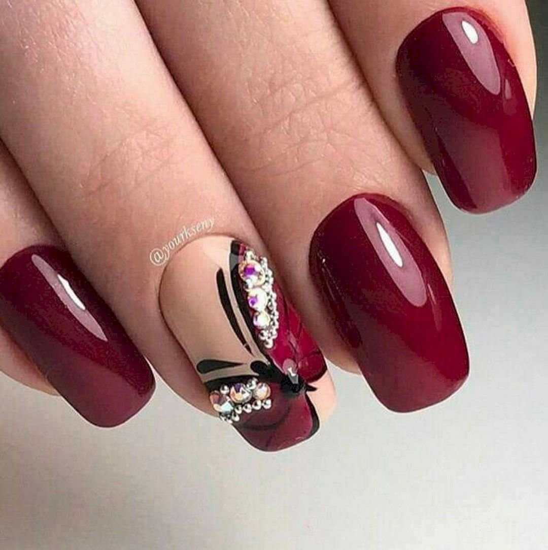 Бордовый маникюр 2023 - modnail.ru - красивый маникюр