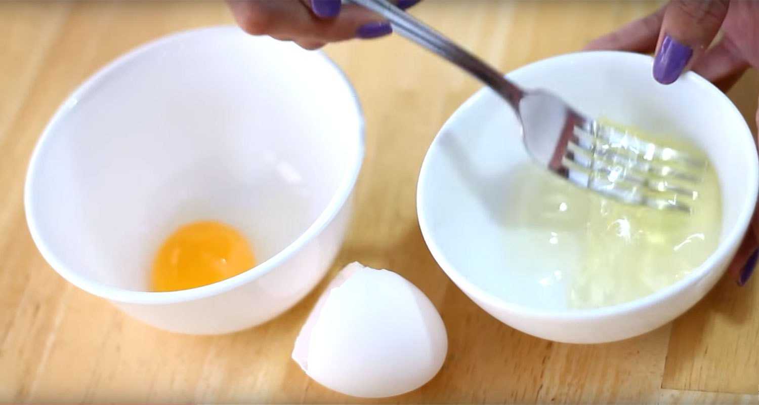 Маска из белка яйца